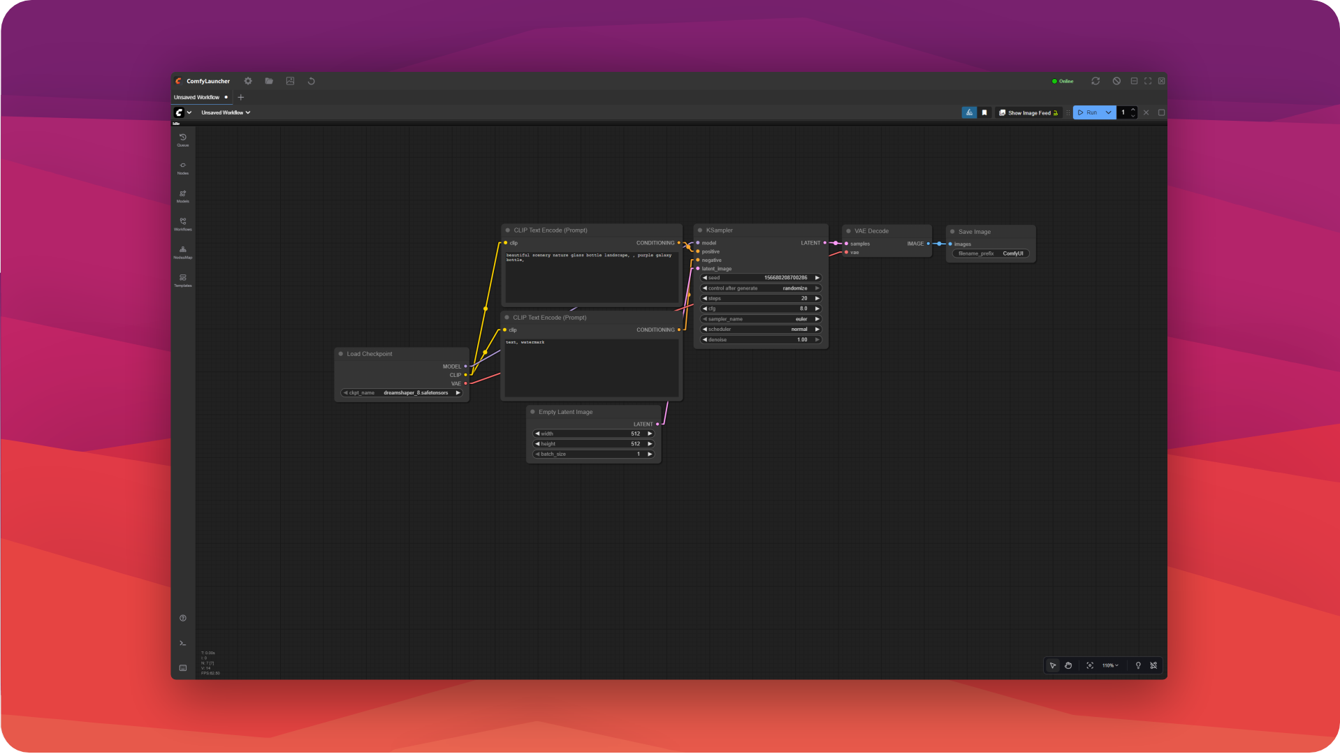 Главное окно — редактор workflow